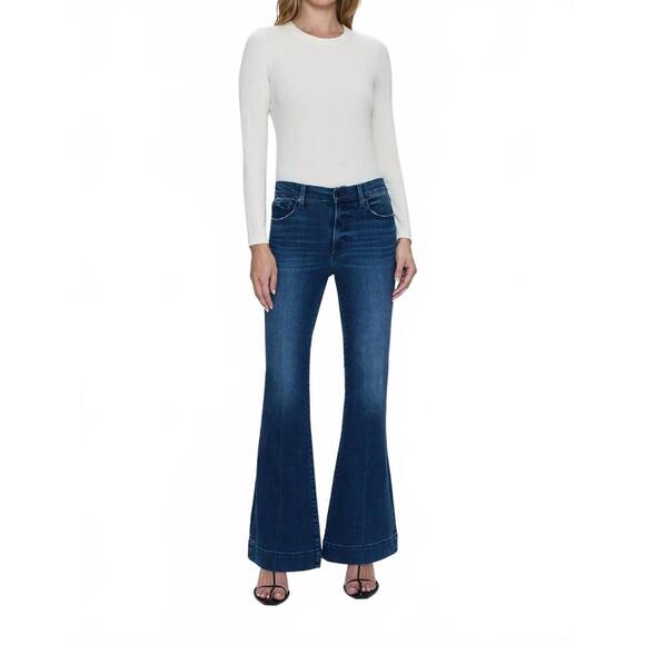 NEW PISTOLA kinsley mid rise ultra flare jean in modern wash